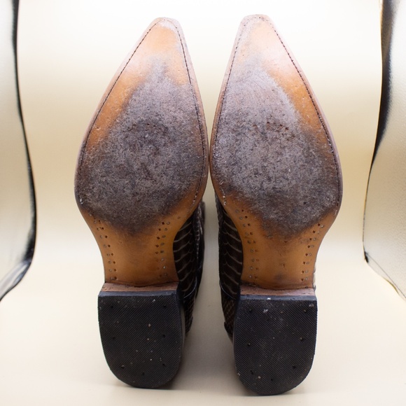 Jar Boots Imitation Snake Skin Western Mexican Boots Men's Size 9.5 - Picture 8 of 8